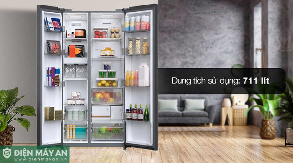 Tủ lạnh Toshiba Inverter 711 lít Side By Side GR-RS905WIA-PGV(22)-XK